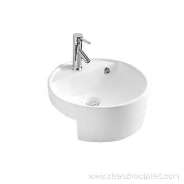 Rectangle top mount bathroom sink